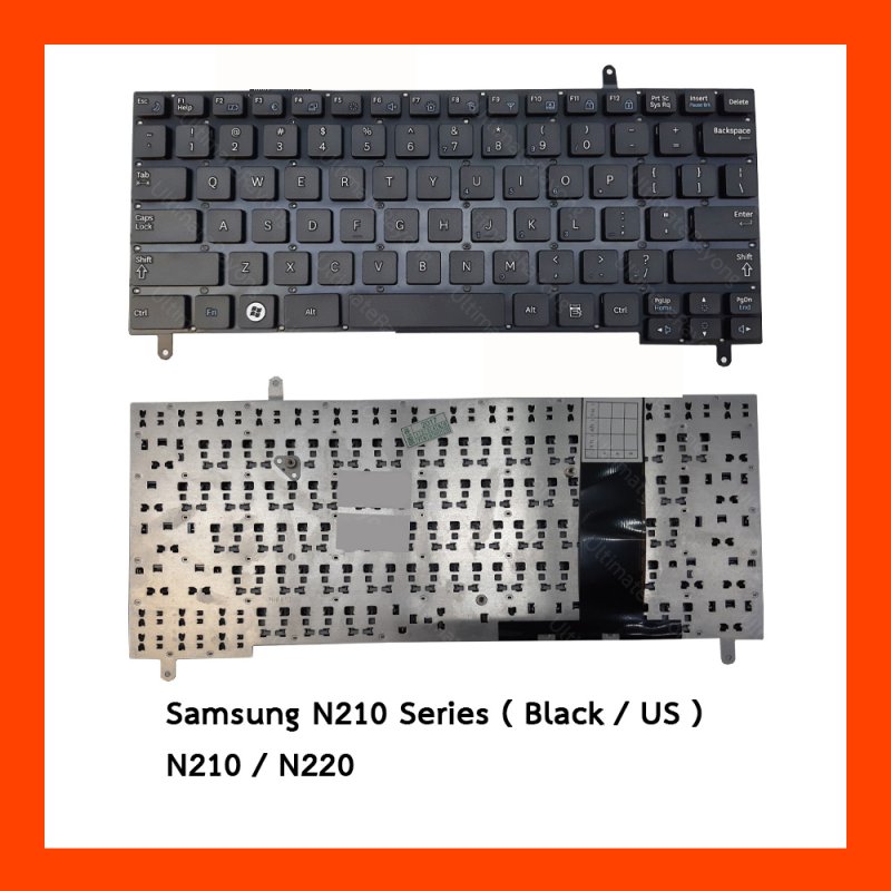Keyboard Samsung N210 Black US แป้นอังกฤษ ฟรีสติกเกอร์ ไทย-อังกฤษ
