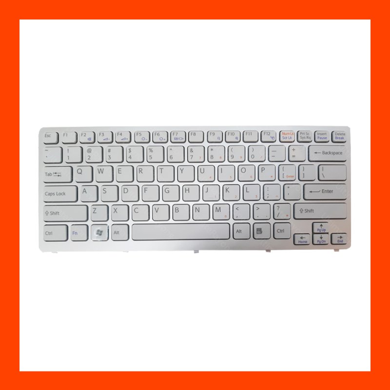Keyboard Sony Vaio VPC-CW Series White US แป้นอังกฤษ ฟรีสติกเกอร์ ไทย-อังกฤษ