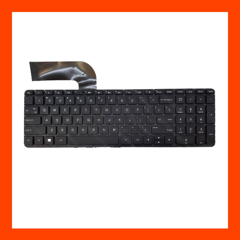Keyboard HP 15-P Series Black US (Without Frame) แป้นอังกฤษ ฟรีสติกเกอร์ ไทย-อังกฤษ
