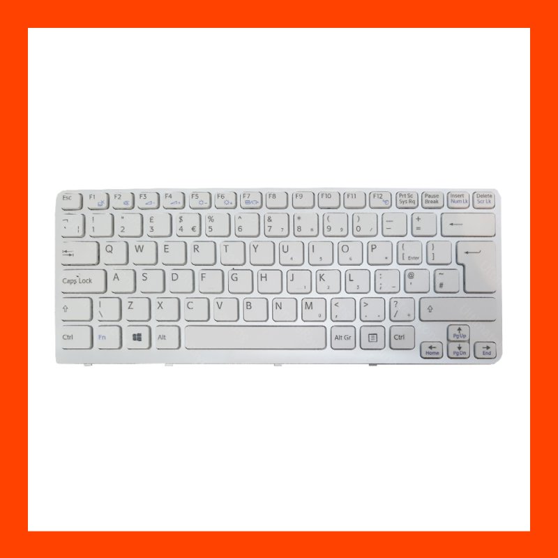 Keyboard Sony Vaio SVE14 Series White US (BIG ENTER)แป้นอังกฤษ ฟรีสติกเกอร์ ไทย-อังกฤษ