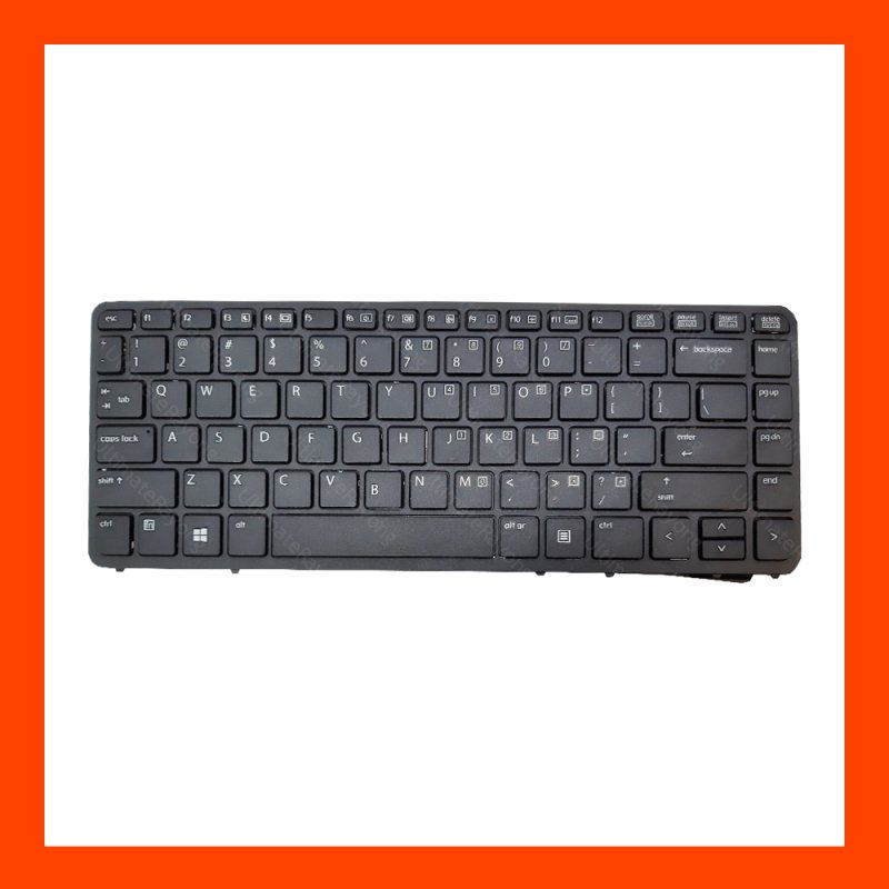 Keyboard HP EliteBook 840-G1 Black US (No round button) แป้นอังกฤษ ฟรีสติกเกอร์ ไทย-อังกฤษ