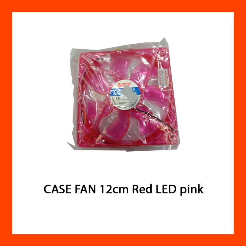 CASE FAN 12cm Red LED pink