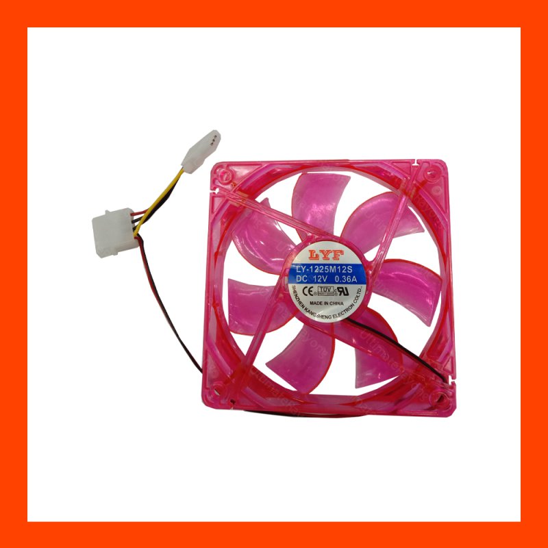 CASE FAN 12cm Red LED pink