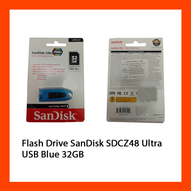 Flash Drive SanDisk SDCZ48 Ultra USB Blue 32GB