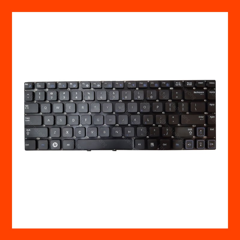 Keyboard Samsung RV411 Black US แป้นอังกฤษ ฟรีสติกเกอร์ ไทย-อังกฤษ