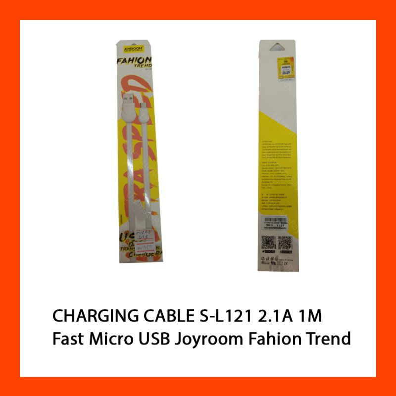 CHARGING CABLE S-L121 2.1A 1M Fast Micro USB Joyroom Fahion Trend (White)