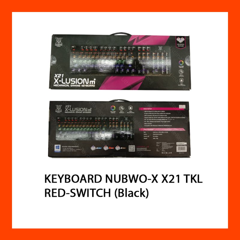 KEYBOARD NUBWO-X X21 TKL RED-SWITCH (Black)