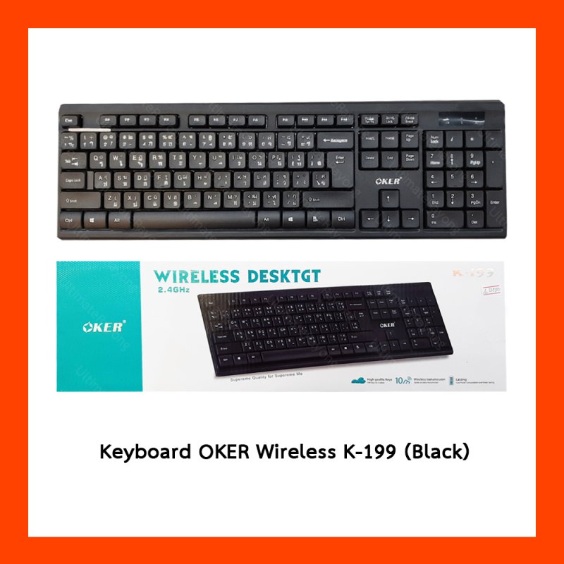 Keyboard OKER Wireless K-199 (Black)