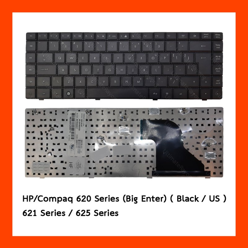 Keyboard HP/Compaq 620 Series Black UK (Big Enter)  แป้นอังกฤษ ฟรีสติกเกอร์ ไทย-อังกฤษ