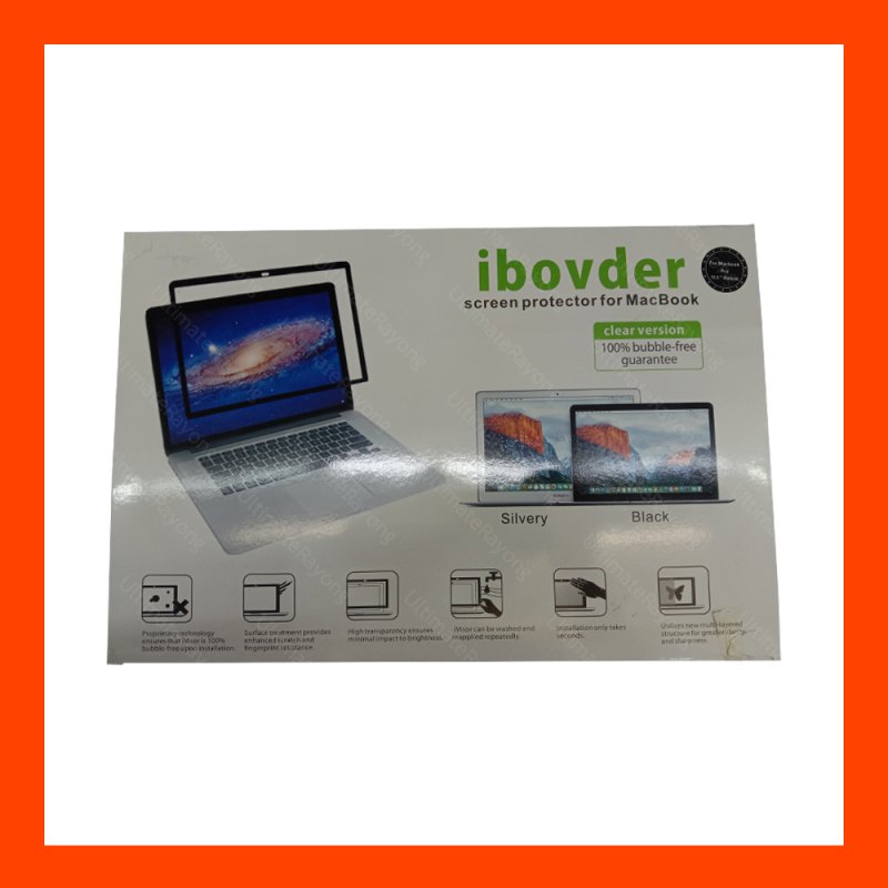 Film Screen Protector For Macbook Pro (Retina) 13.3 inch Brand ibovder ขอบสีดำ