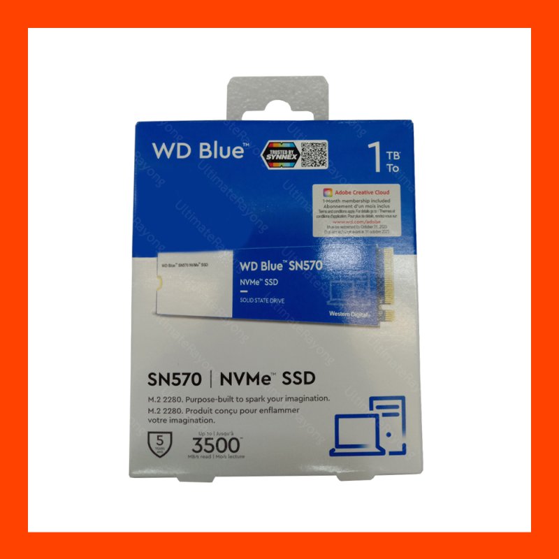 WD Blue 1TB SN580 NVMe SSD Blue