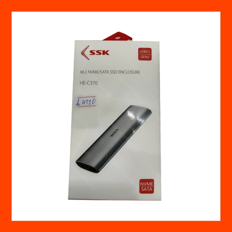 SSK HE-C370 SSD กล่อง M.2 NVNE SATA SSD enclosure USB 3.1 Gen 2 10Gbps 2242/2260/2280