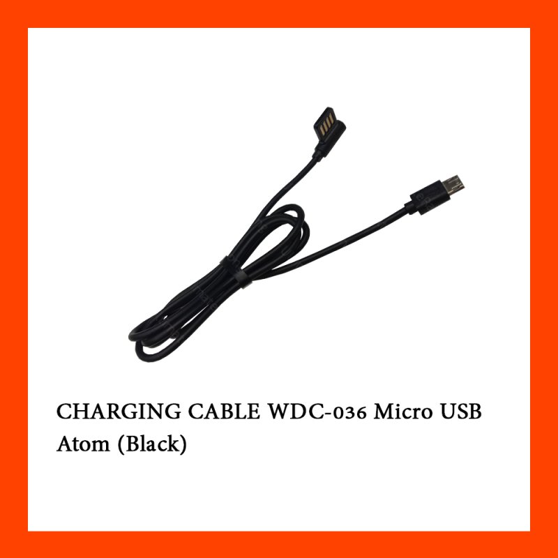 CHARGING CABLE WDC-036 Micro USB Atom (Black) 