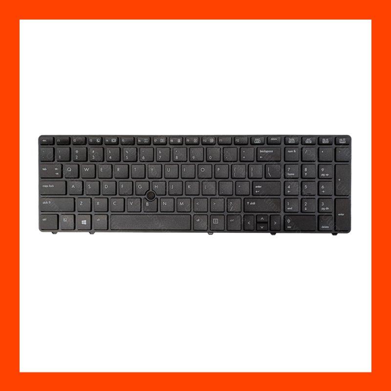 Keyboard HP Probook 6560B Black US (Mouse Pointer) แป้นอังกฤษ ฟรีสติกเกอร์ ไทย-อังกฤษ