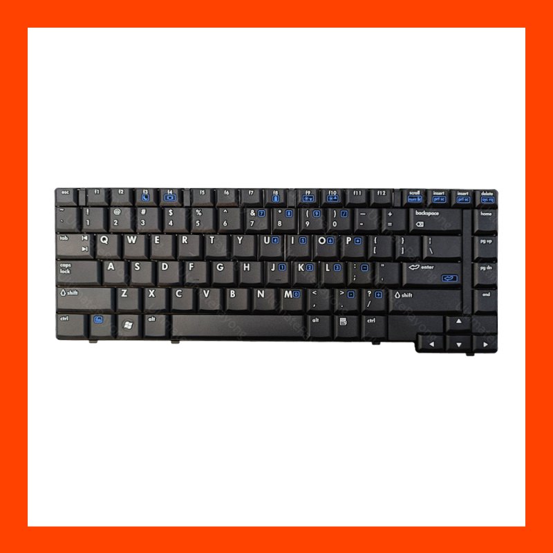 Keyboard HP 6510 Series Black US แป้นอังกฤษ ฟรีสติกเกอร์ ไทย-อังกฤษ