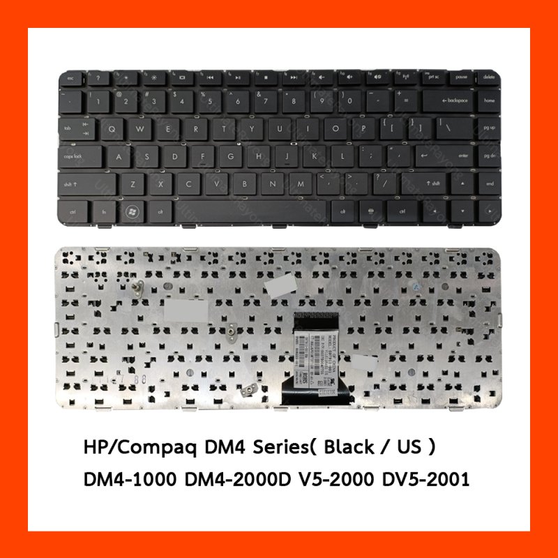 Keyboard HP DM4 Black US แป้นอังกฤษ ฟรีสติกเกอร์ ไทย-อังกฤษ