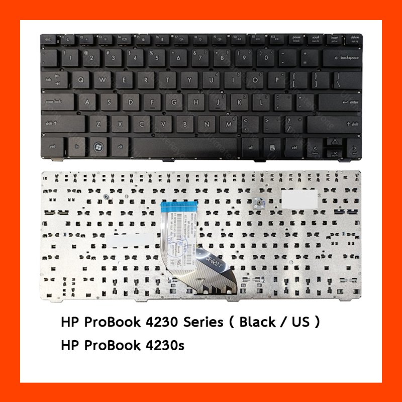 Keyboard HP ProBook 4230 Series Black US แป้นอังกฤษ ฟรีสติกเกอร์ ไทย-อังกฤษ