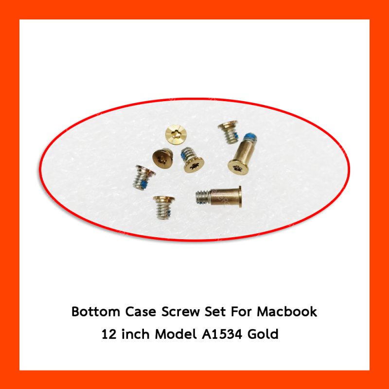 น๊อตเคสล่าง Bottom Case Screw Set For Macbook 12 inch Model A1534 Gold 