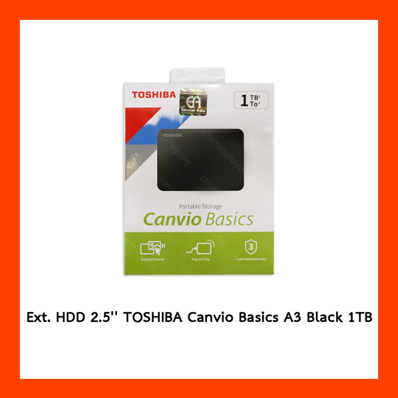 Ext HDD 2.5'' TOSHIBA Canvio Basics A3 Black 1TB 