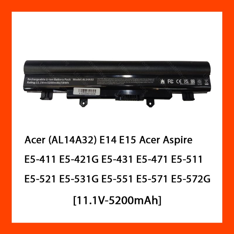 Battery Acer Aspire E14 AL14A32 Black  (OEM)