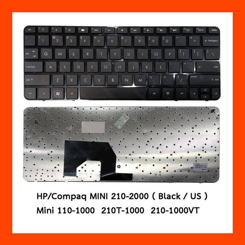 Keyboard HP Compaq MINI 210-1000 Black US แป้นอังกฤษ ฟรีสติกเกอร์ ไทย-อังกฤษ