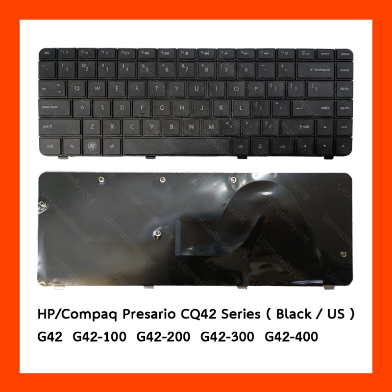 Keyboard HP Compaq G42 Presario CQ42 Series Black US แป้นอังกฤษ ฟรีสติกเกอร์ ไทย-อังกฤษ