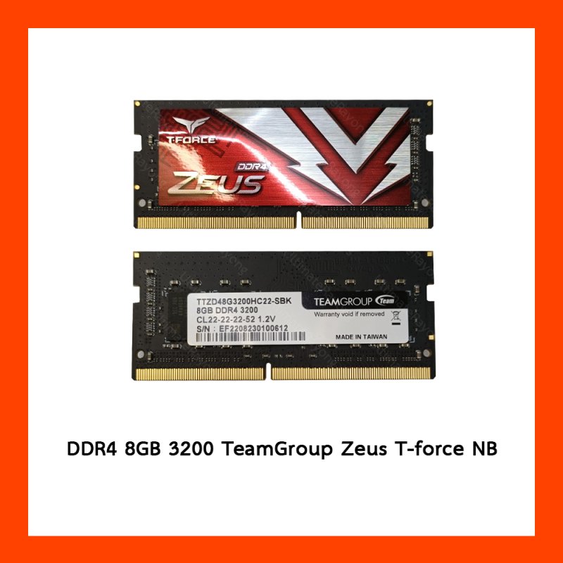 DDR4 8GB 3200 Team Group Zeus T-force NB
