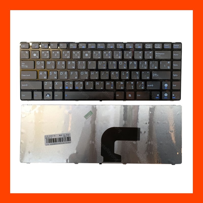 Keyboard Asus A43S K43S Black TH (แพรโค้ง)