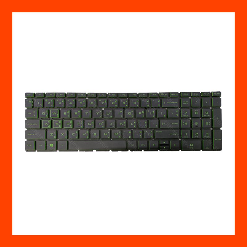 Keyboard HP 15-DA,15-DB,15-CX,15-CS,15-DK,15-DF Green (LED) TH