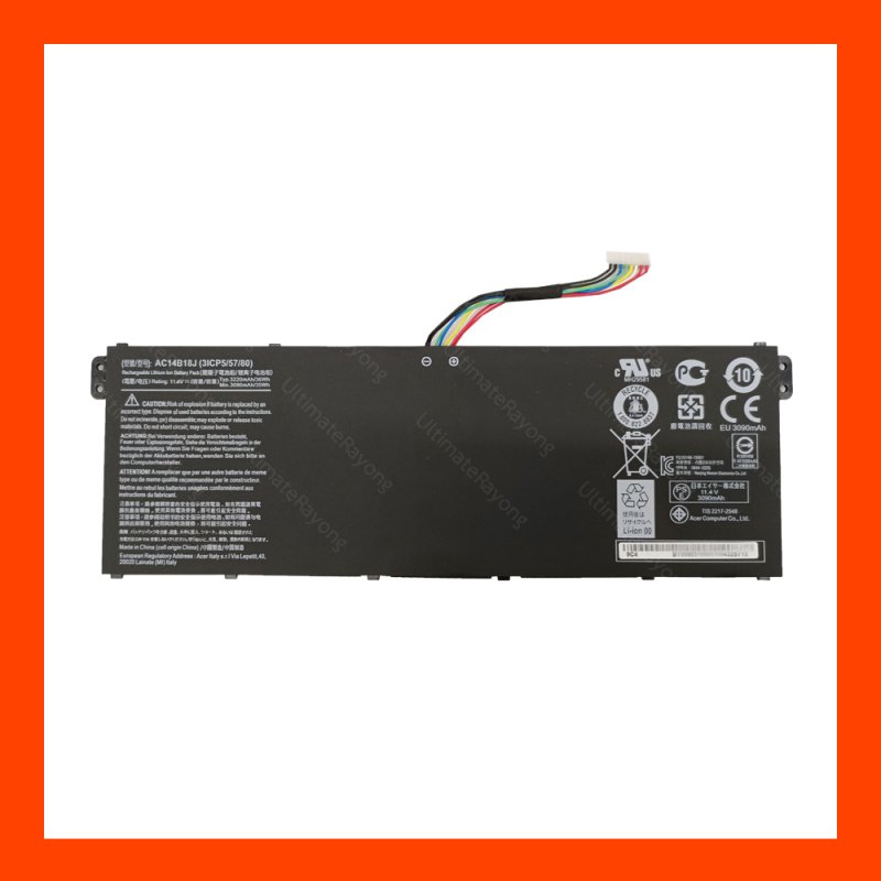 Battery Acer Aspire E3-111 C14B18J-3S1P : 11.4V-2200mAh Black