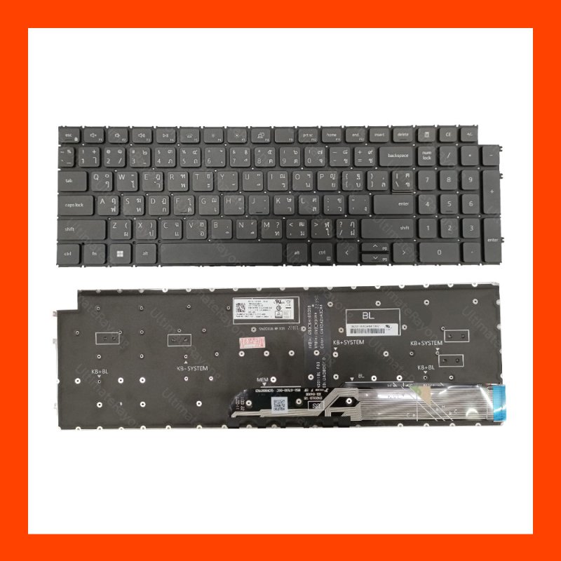Keyboard คีย์บอร์ด Dell (LED) 3511,3515,15-5510,5515,7510,7610 TH