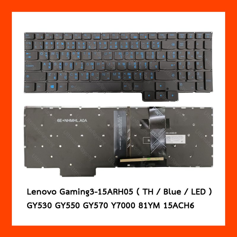 Keyboard Lenovo คีย์บอร์ด (Blue)(LED) Gaming3-15ARH05,3-15IMH05,15ACH,GY530,GY550