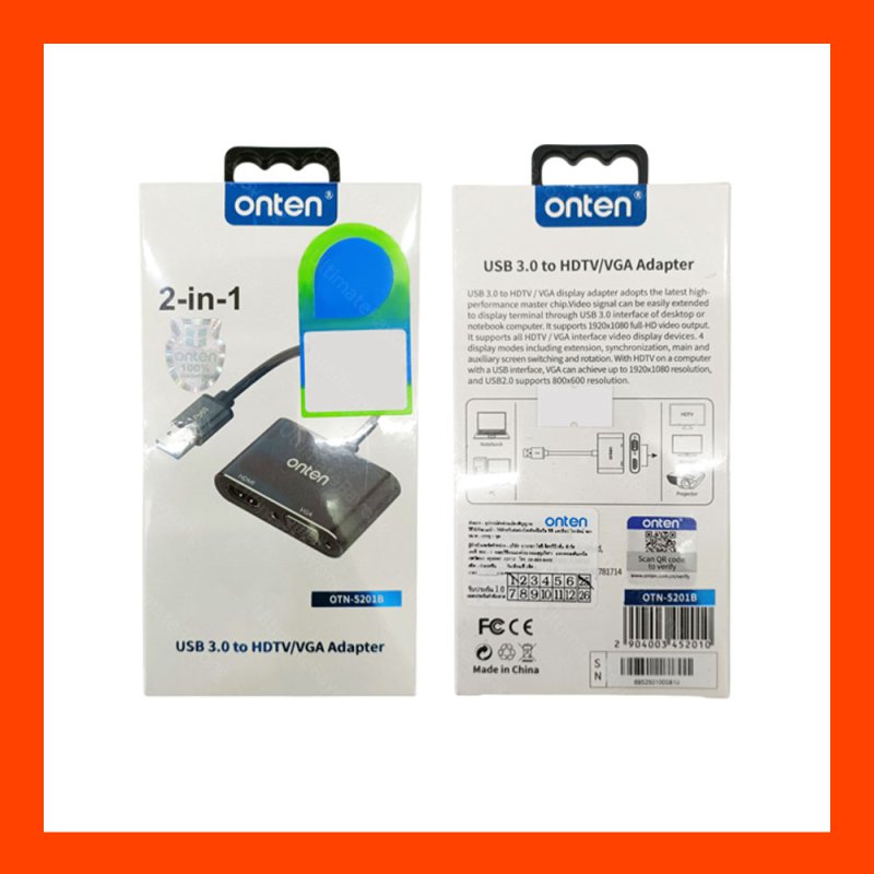 Converter USB 3.0 TO HDMI/VGA ONTEN (OTN-5201ฺB)