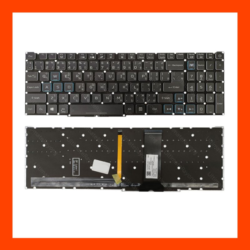 Keyboard Acer (Led)(Black) A515-54,AN517-52,AN515-44,AN517-51,AN517-52,Nitro5,Nitro7