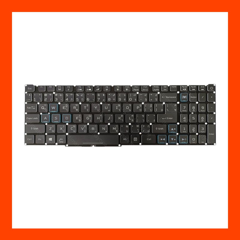 Keyboard Acer (Led)(Black) A515-54,AN517-52,AN515-44,AN517-51,AN517-52,Nitro5,Nitro7